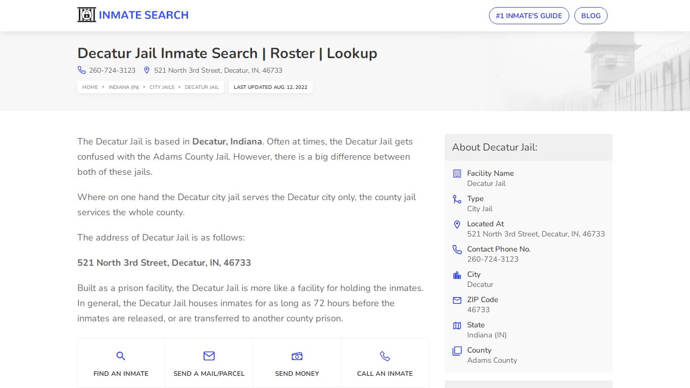 Decatur Jail Inmate Search | Roster | Lookup