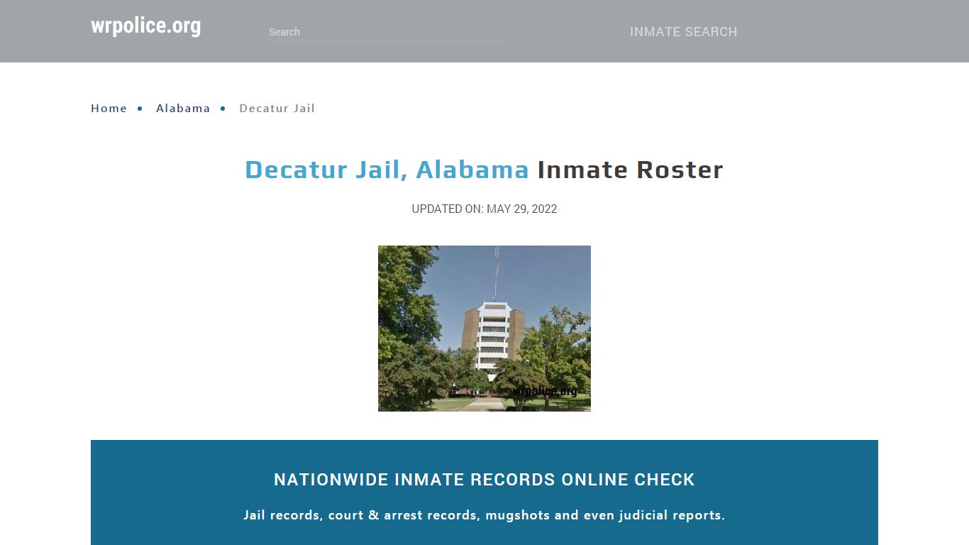 Decatur Jail, Alabama - Inmate Locator